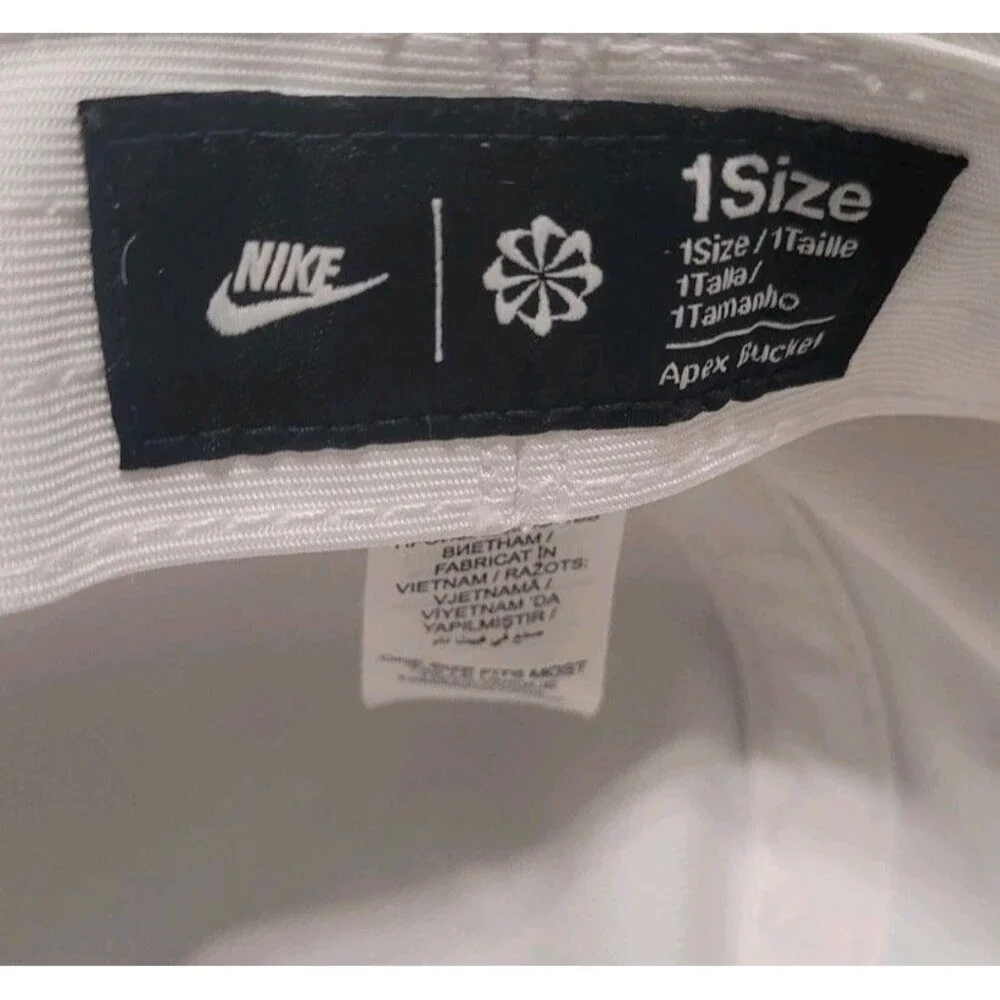 Nike Apex Bucket Hat in White OSFM Futura Sun Cap Youth Kids Size